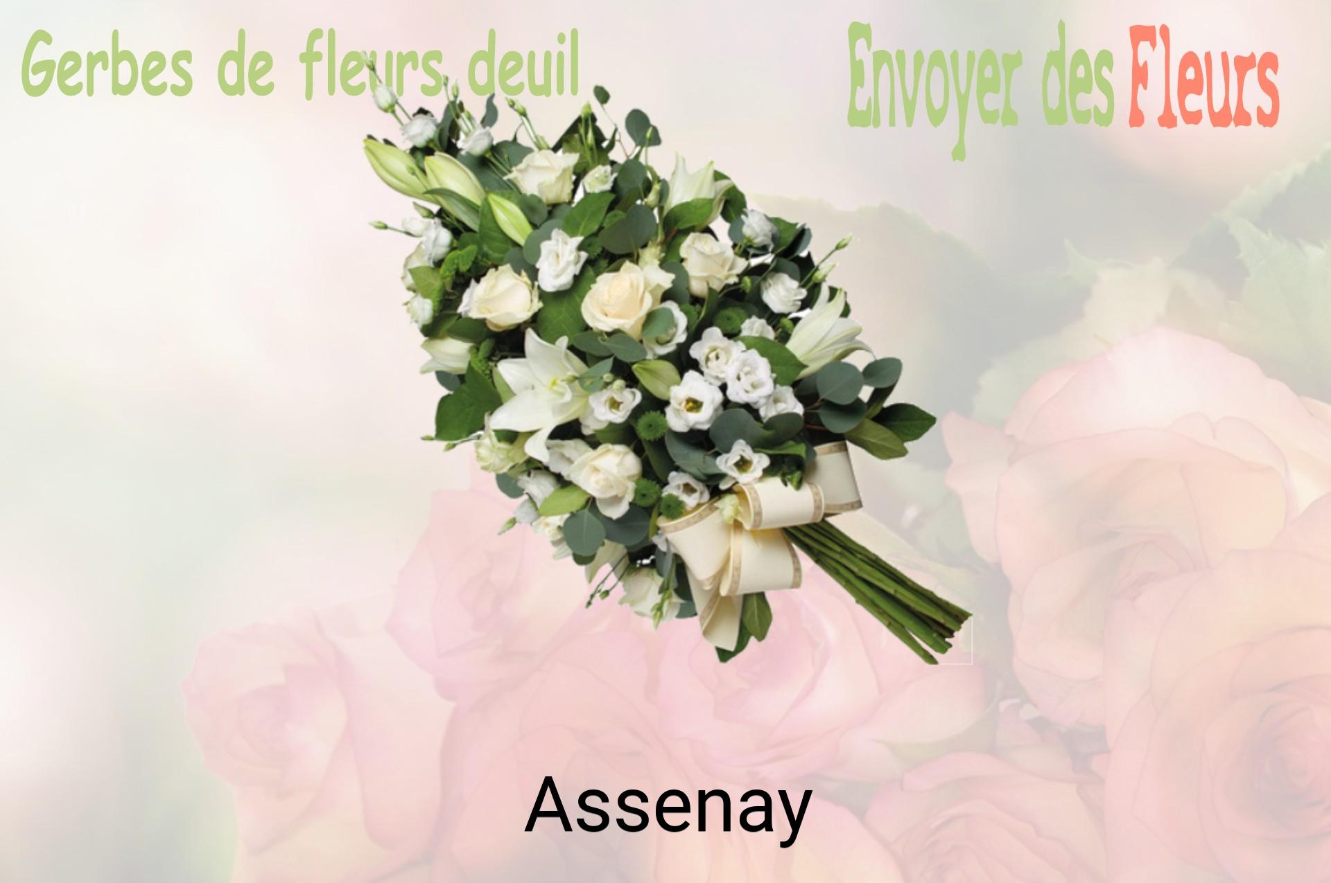 Gerbe de fleurs de deuil livrée à Assenay